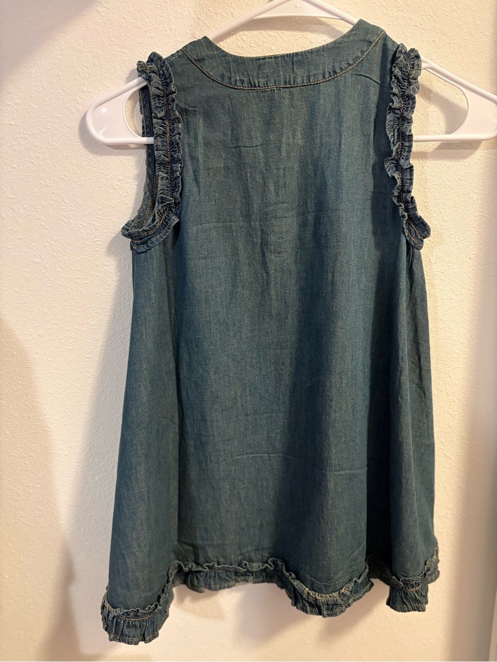 Children's Denim Ruffle Dress - Picture 2 of 3